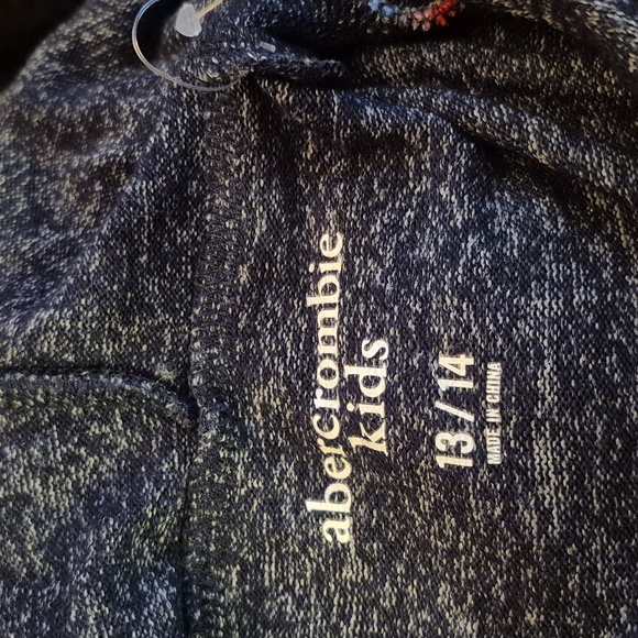 Abercrombie kids girls size 13/14 hooded blue & white hooded shirt VGUC - Picture 5 of 6